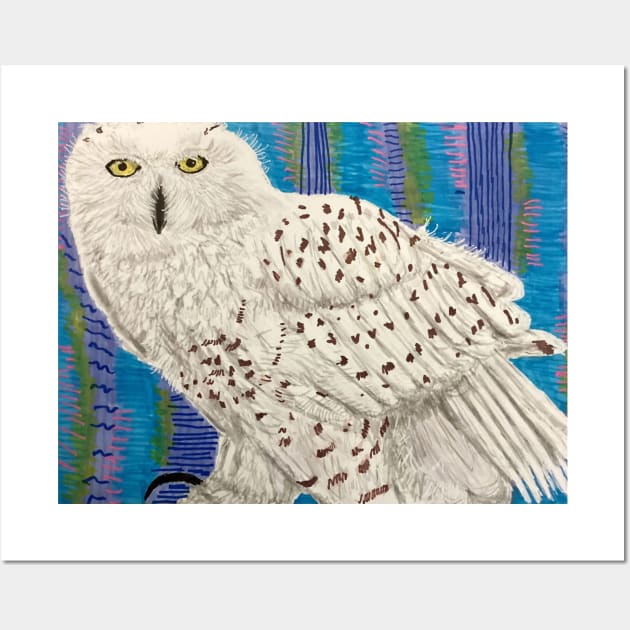 Snow owl Wall Art by SamsArtworks